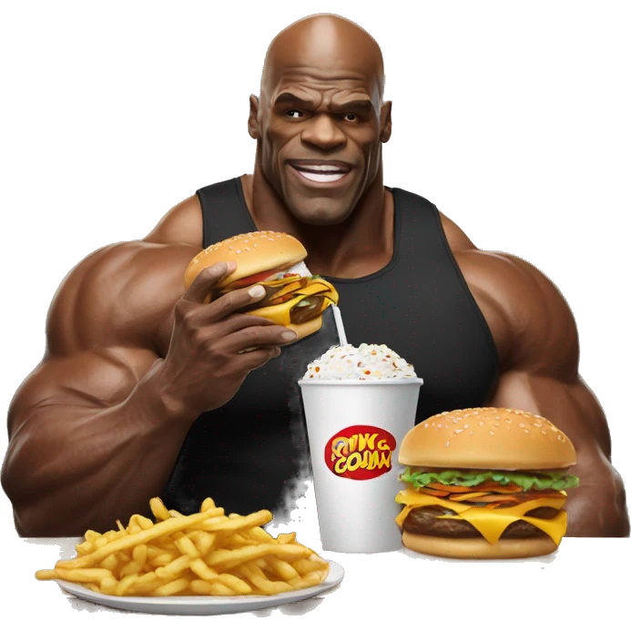 prime ronnie coleman eating fast food emoji