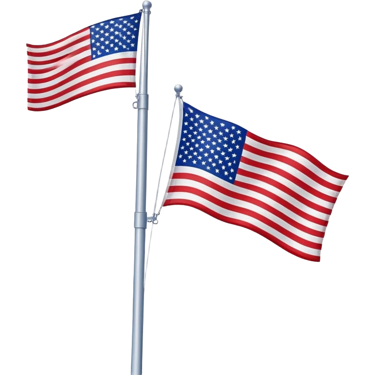 upside down American flag on a pole emoji