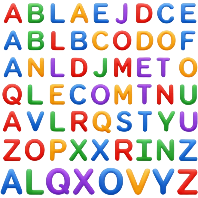 Make the full alphabet  emoji