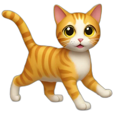cat crossing the road emoji