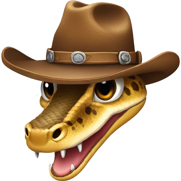 Rattlesnake with cowboy hat emoji