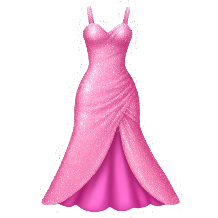 pink glittery prom dress emoji
