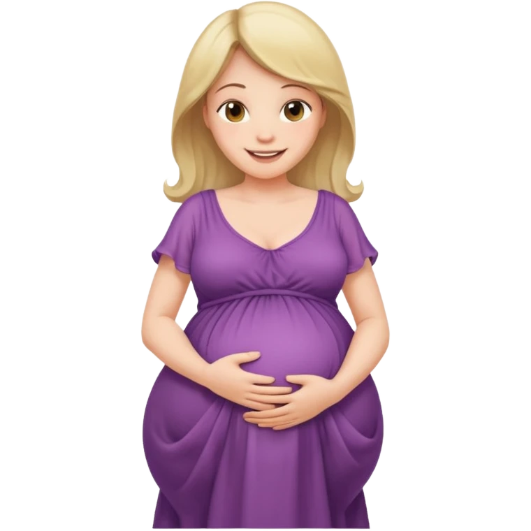 pregnant mother with her hands on womb emoji