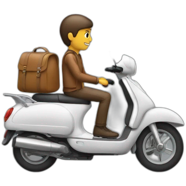 A person on a scooter emoji