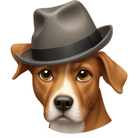 Dog with cat hat emoji