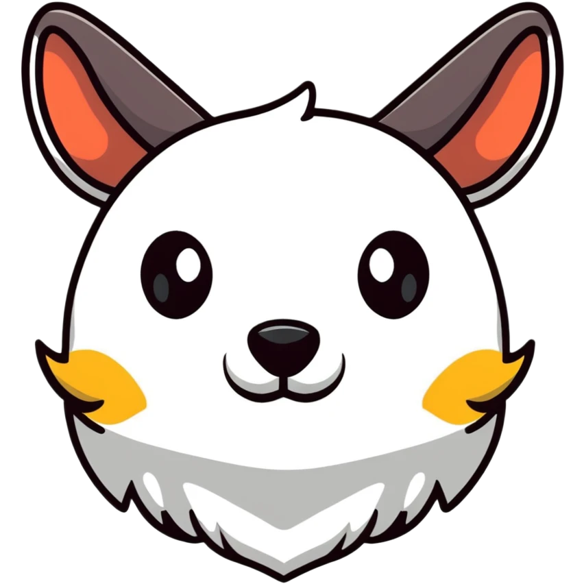 retro 1950s anthropomorphised animal head emoji