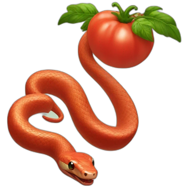 snake + tomato emoji