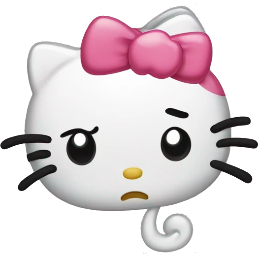 hello kitty crying emoji