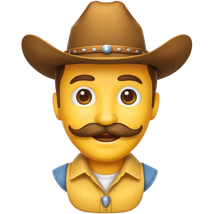 Emoji with a cowboy mustache  emoji