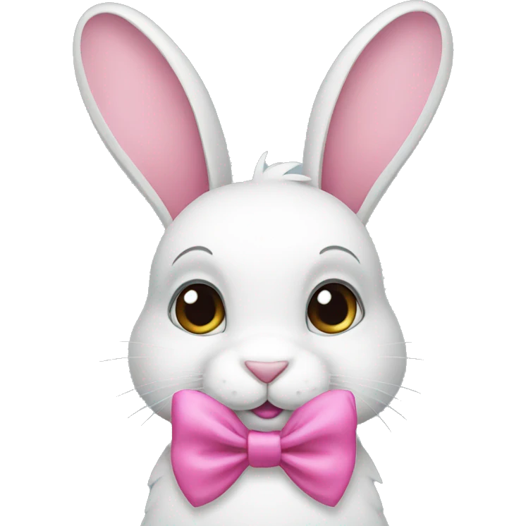 a rabbit with pink bow  emoji