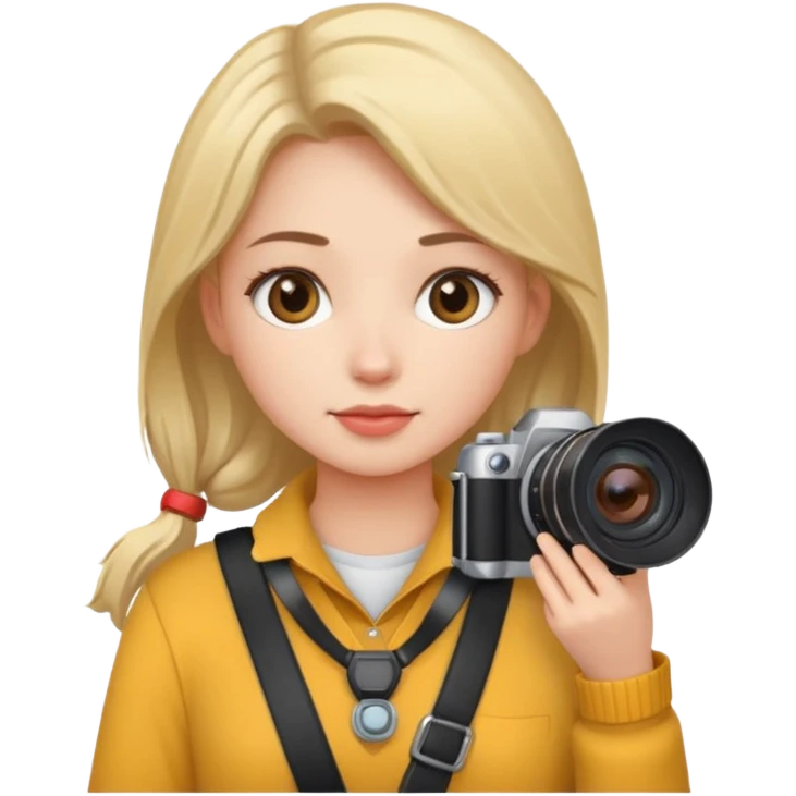 девушка фотограф emoji