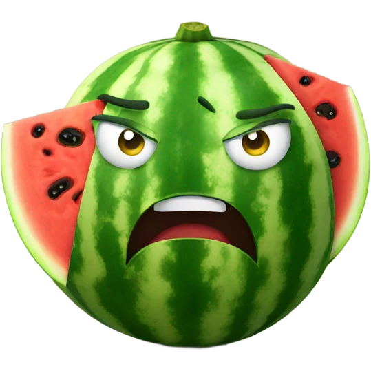 Angry watermelon emoji