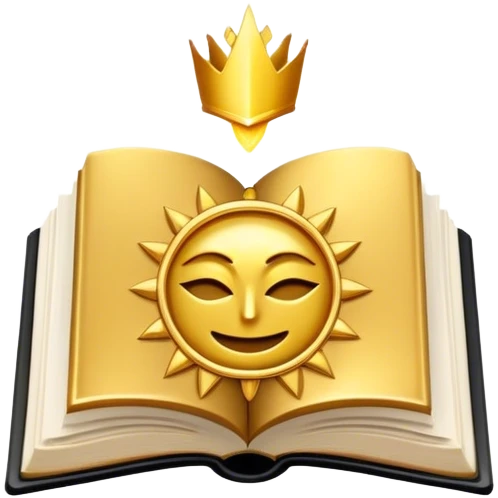 Un libro negro mate con detalles en dorado profundo o rojo oscuro, irradiando una sombra poderosa, con un símbolo de escudo, y una ligera aura de calor, reflejando el poder de vivir sin miedo.  emoji