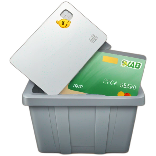Credit card in the trash emoji