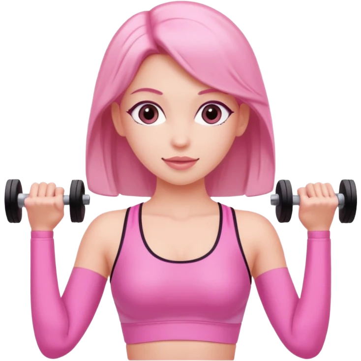 Pink Pilates princess emoji