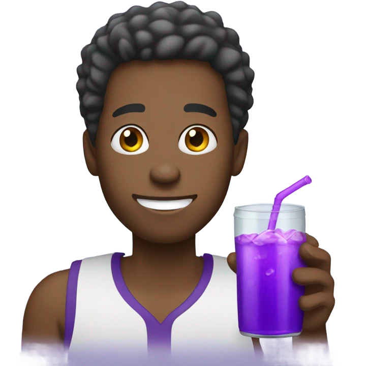 african american guy drinking purple koolaide emoji