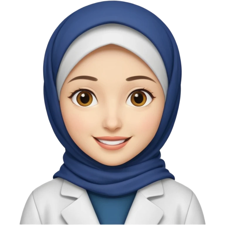 Hijab white coat emoji