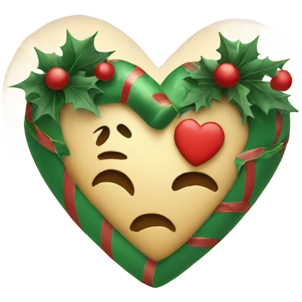 Christmas heart emoji