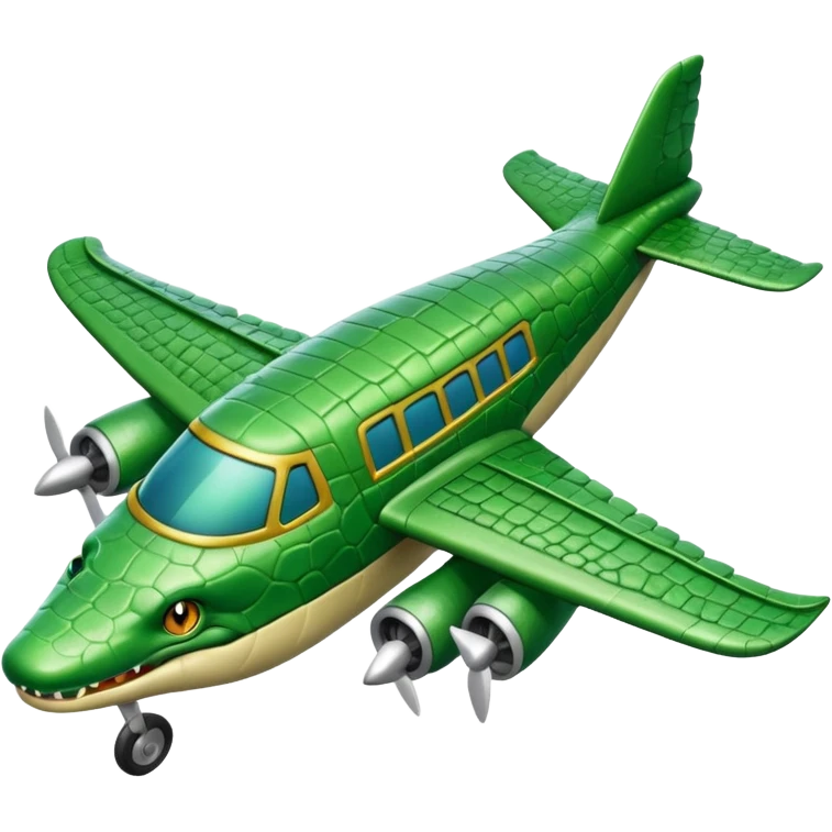 Crocodile plane emoji
