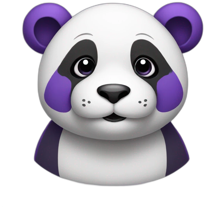 Purple panda emoji