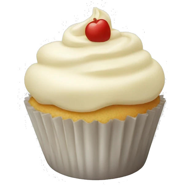 vanilla cupcake emoji