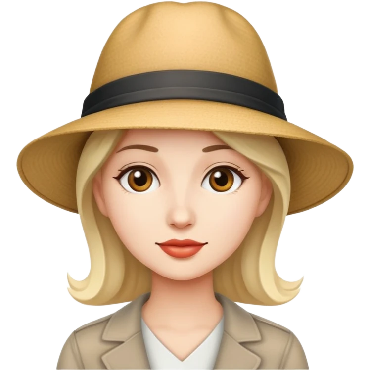 Woman with a hat emoji