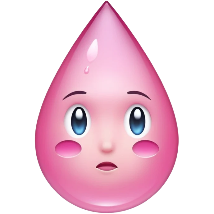Pink sad tear emoji