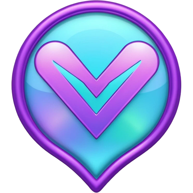 glitter purple and cian checkmark emoji