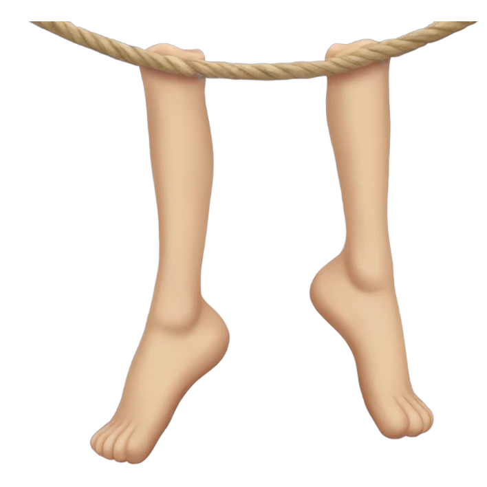 Swinging feet emoji