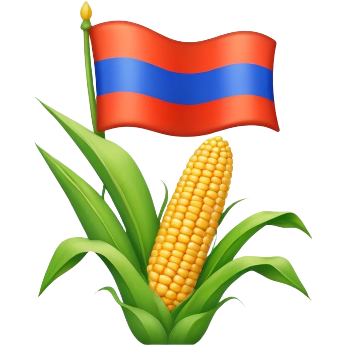 Russian flag with corn emoji