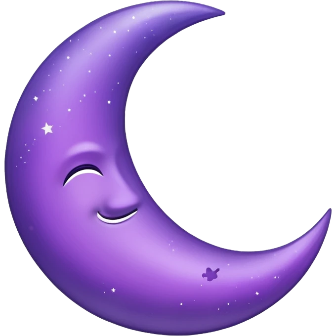 purple half moon emoji