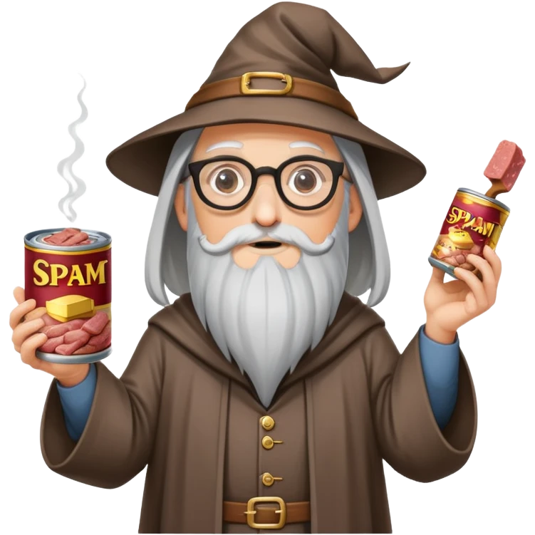 spam meat history historian wizard emoji