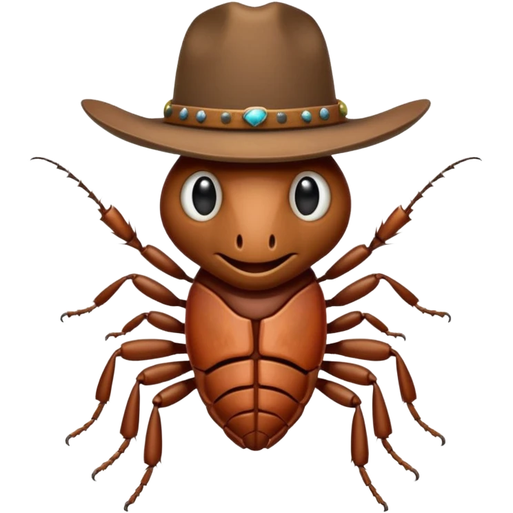 Cockroach wearing a hat in wild west style  emoji