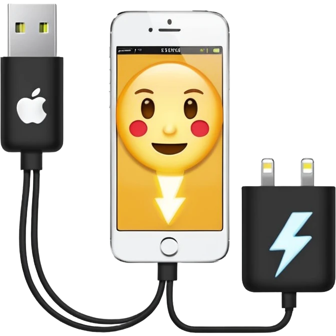 Cellphone charging emoji