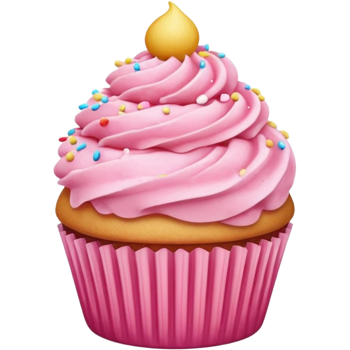 Cupcake with pink icing emoji