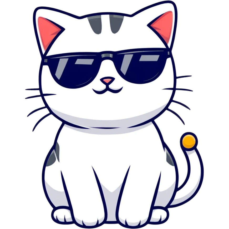 Cat with sunglasses emoji