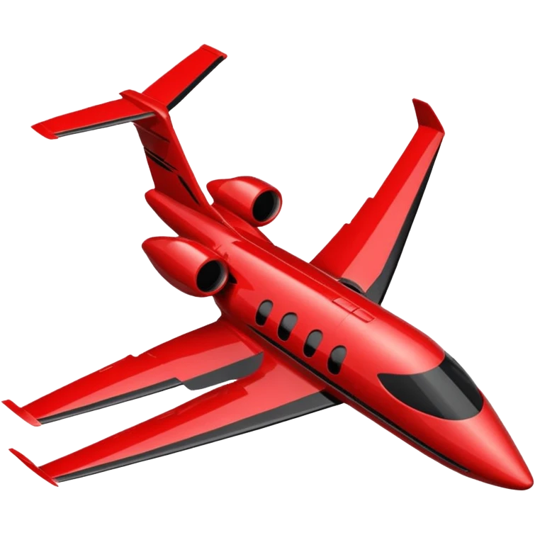 red and black learjet emoji
