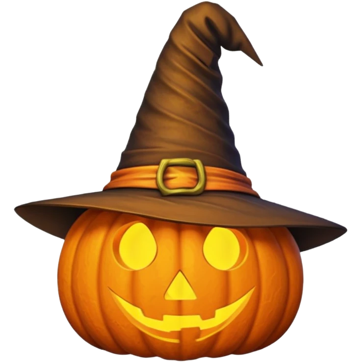 pumpkin with witch hat  emoji