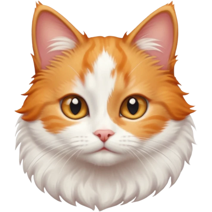 tiny ginger and white cat emoji
