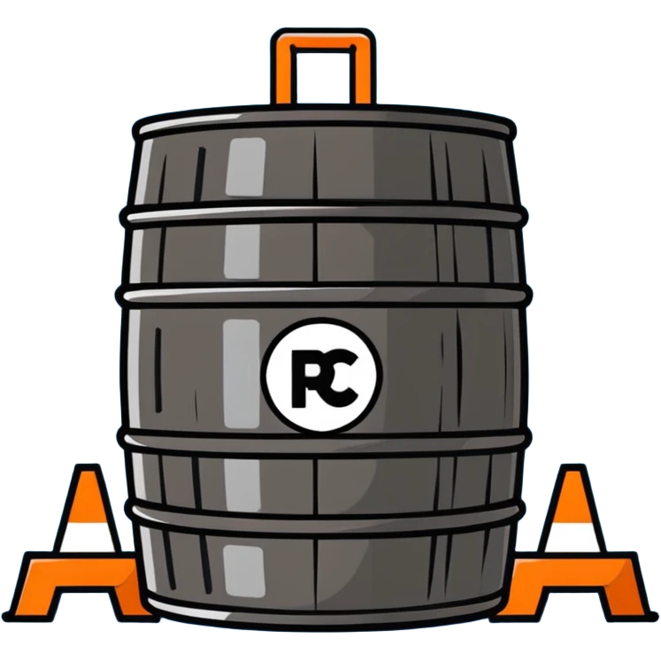 orange road construction barrel emoji