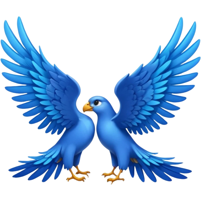 2 blue wings 🪽 left side an md right side emoji