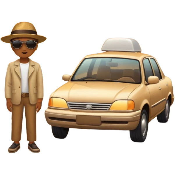 A parked car rests on the side of a long with a person outside , empty road stretching toward a golden sunset. The sky glows with warm colors, and the landscape ahead feels open, peaceful, and full of promise. love  emoji