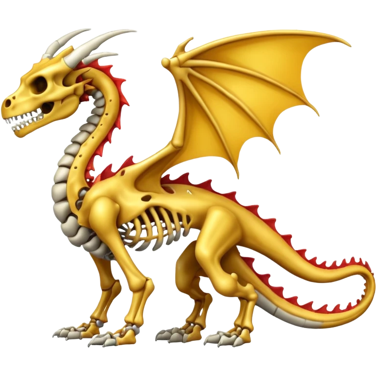Evil Shiny Boneknapper-Skeleton-dragon (full body) emoji