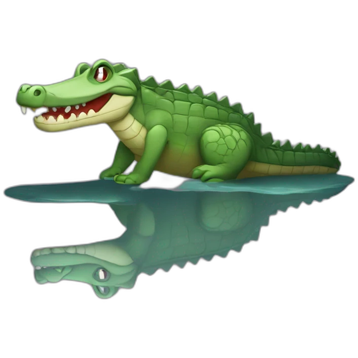 crocodile with bticoin emoji