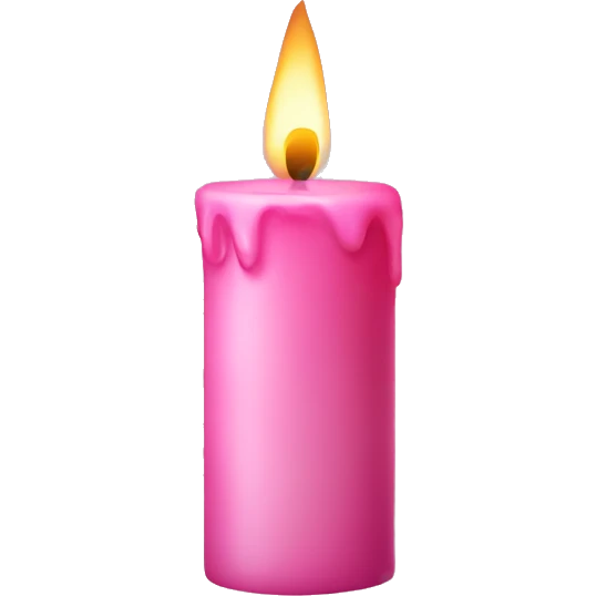 Pink candle emoji