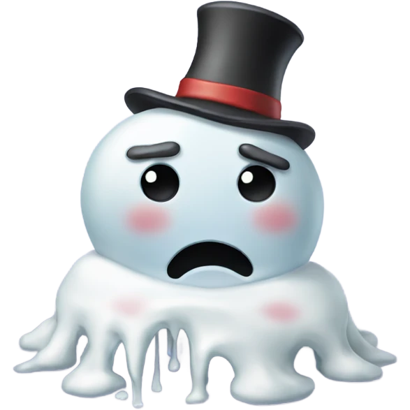 Sad Melting snowman emoji