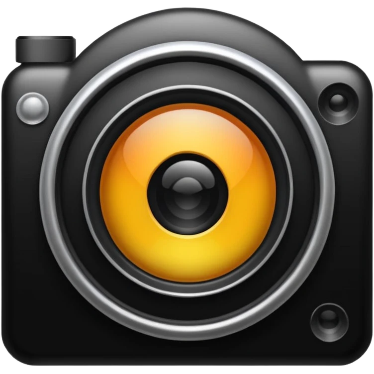 create a camera aperture emoji with black blades, 24px should be the emoji emoji