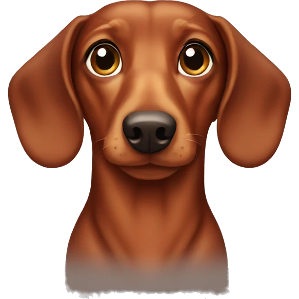 Brown red dachshund  emoji