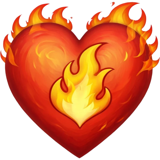 Fire heart emoji