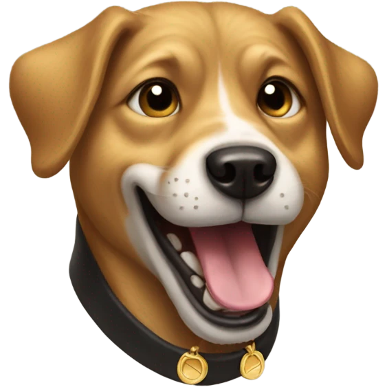 Dog with gold tooth emoji